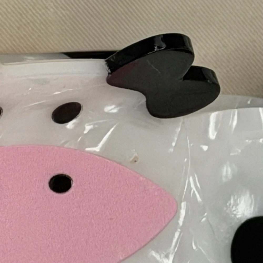Piper K Cow Hair Claw Clip White Black Pink